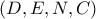 (D,E,N,C)