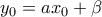 y_{0}=ax_{0}+\beta