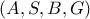 \left( {A,S,B,G} \right)
