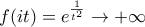 f(it)=e^{\frac{1}{t^2}}\to +\infty