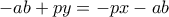 -ab+py=-px-ab