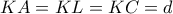 KA=KL=KC=d