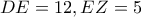 DE=12 , EZ=5