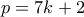 p=7k+2