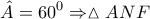 \displaystyle{ 
\hat A = 60^0  \Rightarrow \vartriangle ANF 
}
