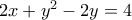 2x+y^{2}-2y=4