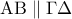 \mathrm{AB} \parallel \Gamma \Delta