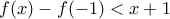 f(x)-f(-1)<x+1 f(x)-f(-1)<x+1