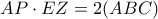 AP \cdot EZ=2(ABC)
