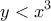 \displaystyle{y<x^3}