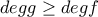degg \geq degf