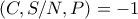 \left ( C,S/N,P \right )=-1