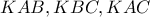 KAB,KBC,KAC