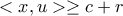 <x,u> \geq c+r
