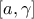 [a,\gamma ]