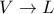 V \rightarrow L