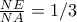 \frac{NE}{NA}=1/3