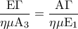 \displaystyle  
\frac{{{\rm E}\Gamma }}{{\eta \mu {\rm A}_3 }} = \frac{{{\rm A}\Gamma }}{{\eta \mu {\rm E}_1 }}
