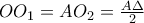 OO_1=AO_2=\frac{A\Delta }{2}