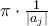 \pi \cdot \frac{1}{|a_j|}