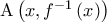 {\rm A}\left( {x,{\rm{ }}f^{ - 1} \left( x \right)} \right)