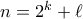 n = 2^k + \ell