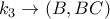 {k_3} \to (B,BC)