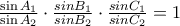 \frac{\sin A_1}{\sin A_2}\cdot\frac{sin B_1}{sin B_2}\cdot\frac{sin C_1}{sin C_2}=1 \frac{\sin A_1}{\sin A_2}\cdot\frac{sin B_1}{sin B_2}\cdot\frac{sin C_1}{sin C_2}=1