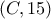 (C,15)