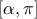 [\alpha,\pi]