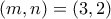 (m,n)=(3,2)