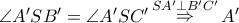 \angle A'SB' = \angle A'SC'\mathop  \Rightarrow \limits^{SA' \bot B'C'} A'