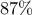 87\%