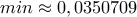 min \approx0,0350709