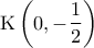 \displaystyle{{\rm K}\left( {0, - \frac{1}{2}} \right)}
