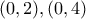 (0,2),(0,4)