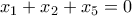 x_1+x_2+x_5=0