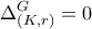 \displaystyle \Delta _{(K,r)}^G = 0