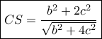 \boxed{CS = \frac{{{b^2} + 2{c^2}}}{{\sqrt {{b^2} + 4{c^2}} }}}