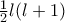 \frac {1}{2} l(l+1)