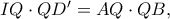 IQ\cdot QD'=AQ\cdot QB,
