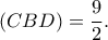 (CBD)=\dfrac{9}{2}.