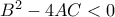 B^2-4AC<0