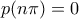 p(n \pi) =0