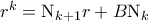 r^k = \mathrm N_{k+1}r+B\mathrm N_k r^k = \mathrm N_{k+1}r+B\mathrm N_k