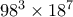 98^3 \times 18^7