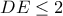 DE\le 2