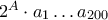 2^A \cdot a_{1} &hellip; a_{200