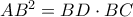 AB^2=BD\cdot BC