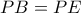 PB=PE